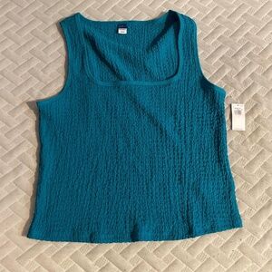 Old Navy Aquamarine Blue Ruffled Tank Top Size Large
